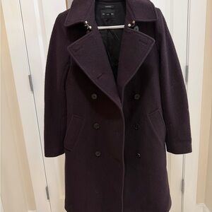 Club Monaco 100% Italian Wool Double-Breasted Coat, XS